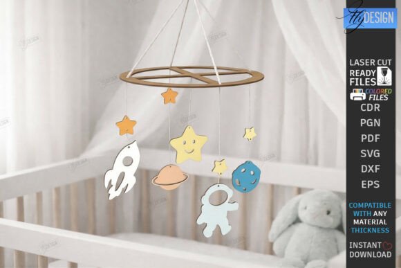 Download Baby Nursery Mobile Laser Cut | Newborn - Mobile Collection