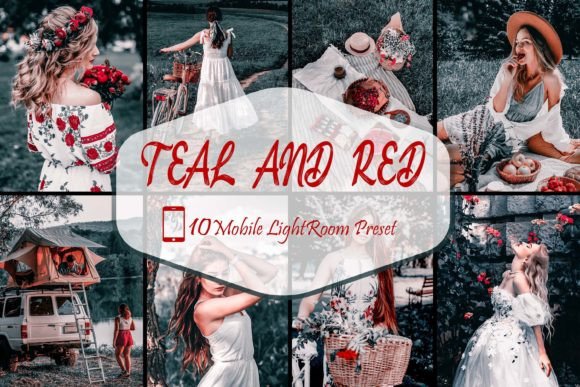 Download 10 Lightroom Mobile Presets,Teal and Red - Mobile Collection